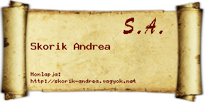 Skorik Andrea névjegykártya